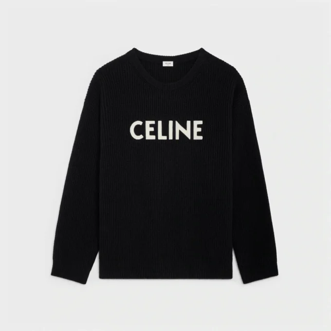 Jersey oversize CELINE de lana acanalada Jersey oversize CELINE de lana acanalada