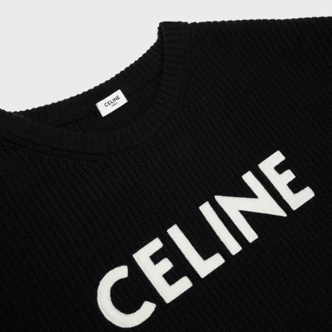 Jersey oversize CELINE de lana acanalada Jersey oversize CELINE de lana acanalada