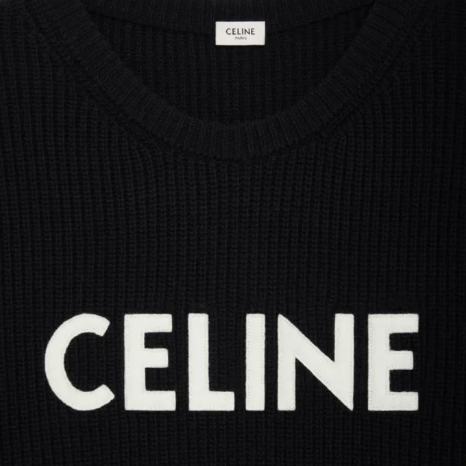 Jersey oversize CELINE de lana acanalada Jersey oversize CELINE de lana acanalada