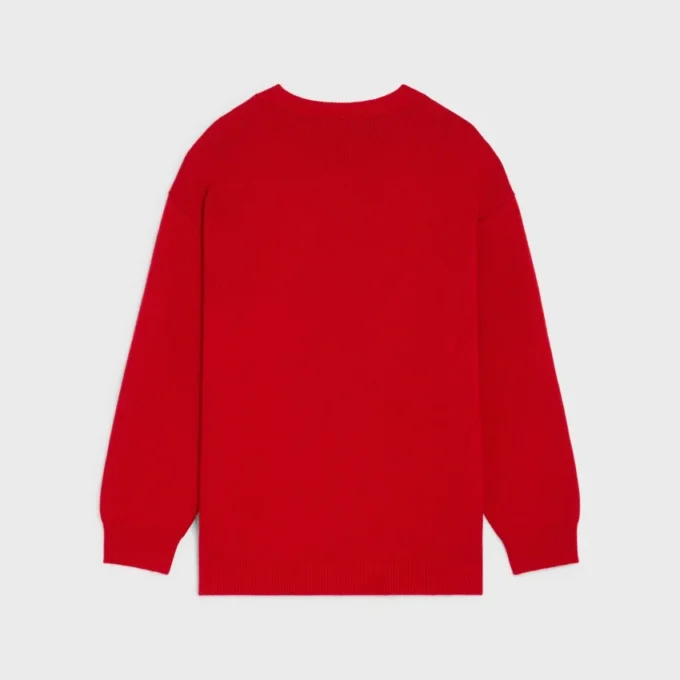 Jersey oversize con cuello en V de cachemira Jersey oversize con cuello en V de cachemira
