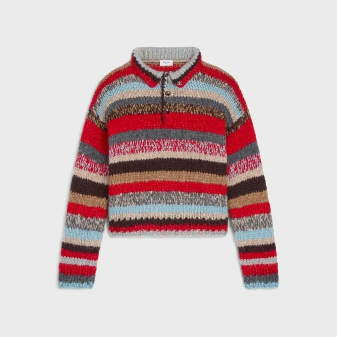 Jersey polo de alpaca Mouline y lana Jersey polo de alpaca Mouline y lana