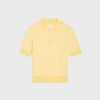 Jersey polo de manga corta en algodón fino