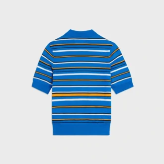 Jersey polo de manga corta en algodón fino Jersey polo de manga corta en algodón fino