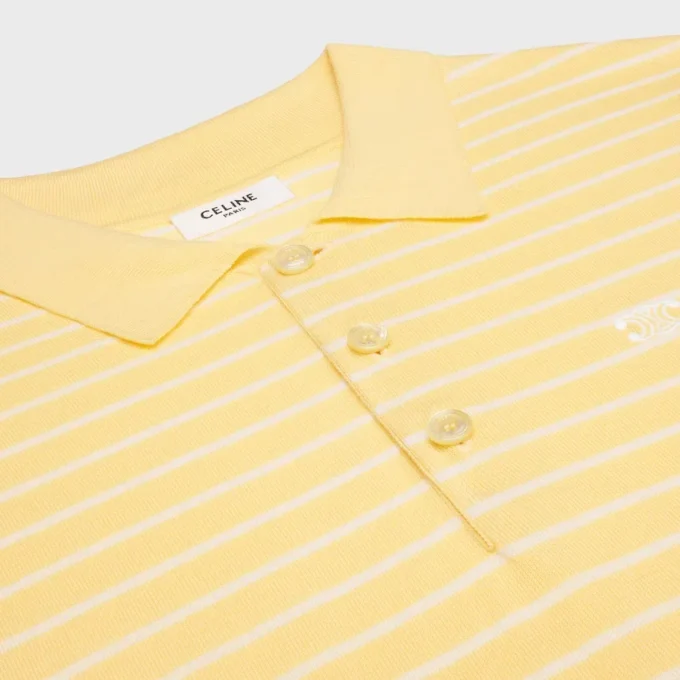 Jersey polo de manga corta en algodón fino Jersey polo de manga corta en algodón fino