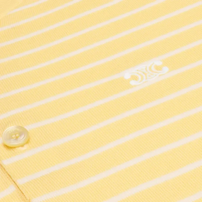 Jersey polo de manga corta en algodón fino Jersey polo de manga corta en algodón fino