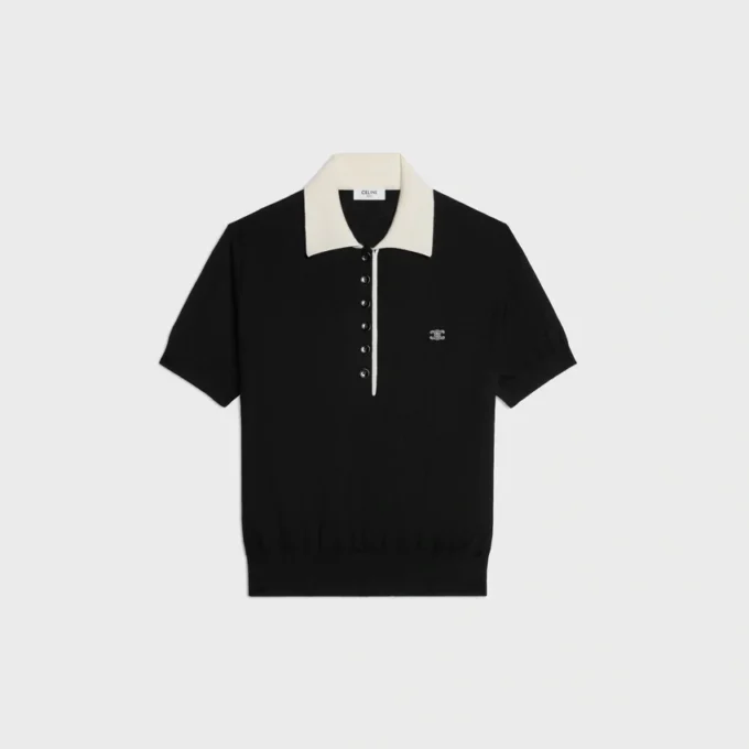 Jersey polo de seda y cachemira fina Jersey polo de seda y cachemira fina