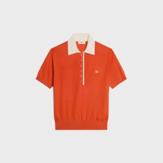 Jersey polo de seda y cachemira fina