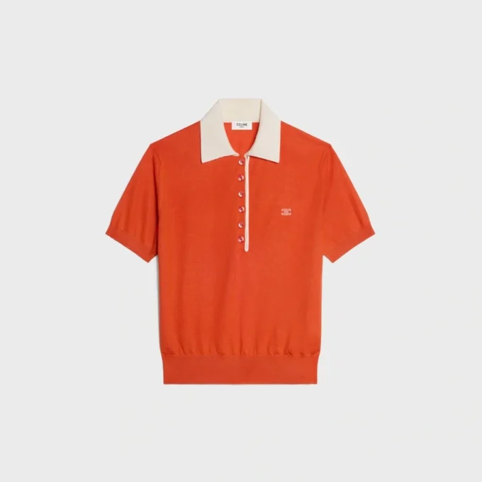 Jersey polo de seda y cachemira fina Jersey polo de seda y cachemira fina