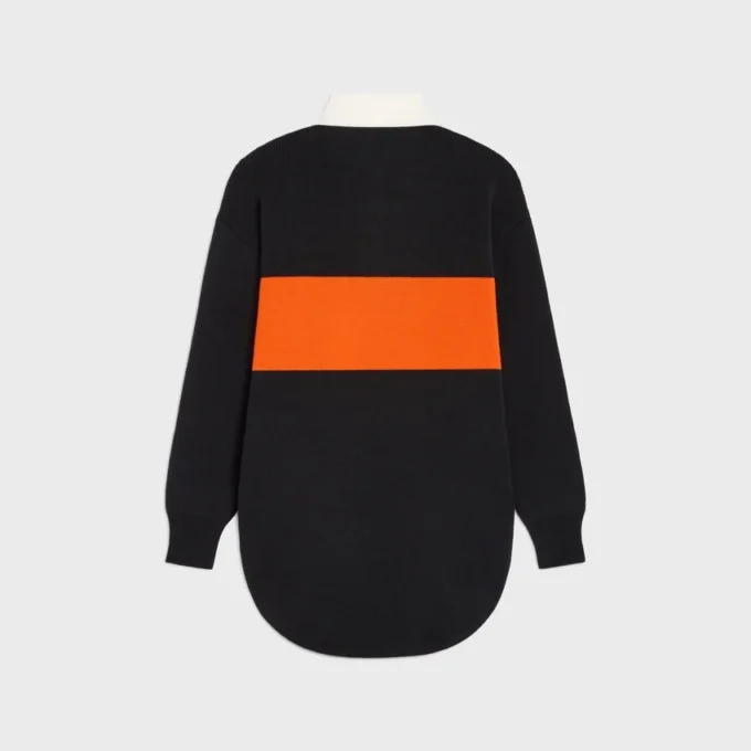 Jersey polo oversize de lana Jersey polo oversize de lana