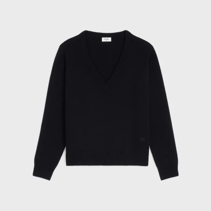 Jersey Triomphe con cuello en V en cachemira Heritage Jersey Triomphe con cuello en V en cachemira Heritage