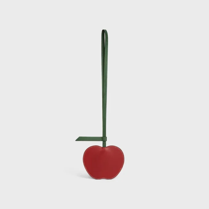 Llavero Apple en piel de cordero lisa Llavero Apple en piel de cordero lisa