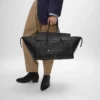Luggage grande de piel de becerro granulada