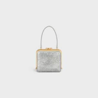 Minaudière CELINE Lana en piel de becerro ante con strass Minaudière CELINE Lana en piel de becerro ante con strass