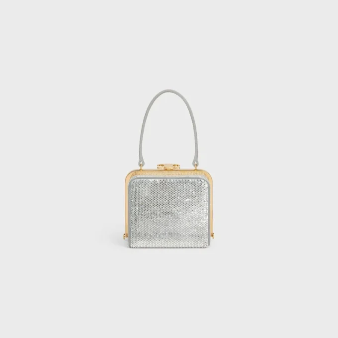 Minaudière CELINE Lana en piel de becerro ante con strass Minaudière CELINE Lana en piel de becerro ante con strass