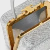 Minaudière CELINE Lana en piel de becerro ante con strass Minaudière CELINE Lana en piel de becerro ante con strass