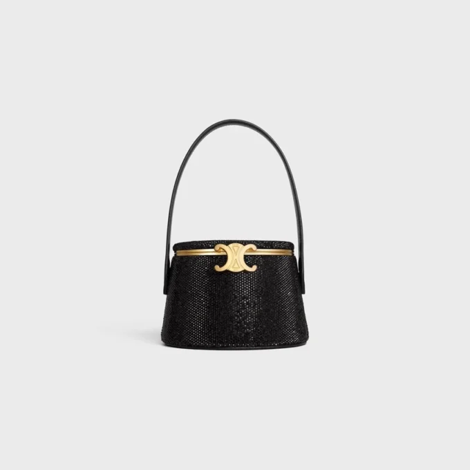 Minaudière CELINE Nina en piel de becerro ante con strass Minaudière CELINE Nina en piel de becerro ante con strass