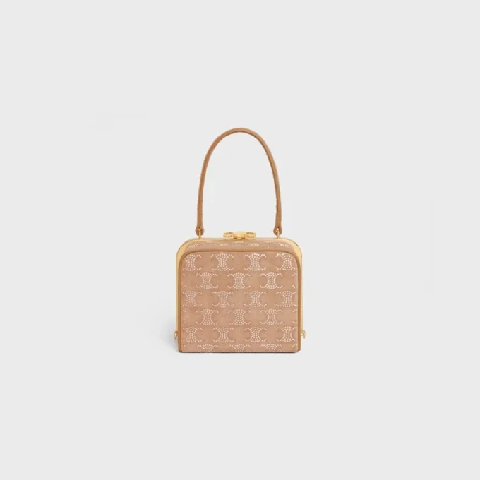 Minaudière Lana de CELINE en piel de becerro ante con strass Triomphe Minaudière Lana de CELINE en piel de becerro ante con strass Triomphe
