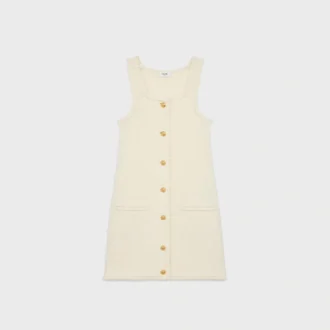 Mini vestido delantal de algodón