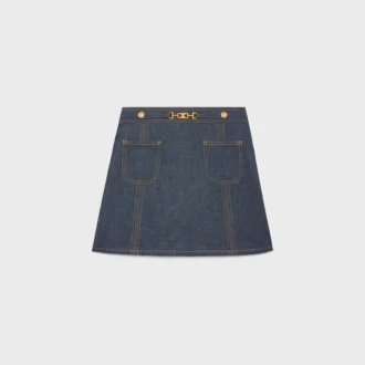 Minifalda Trapeze en denim Raw Wash Minifalda Trapeze en denim Raw Wash