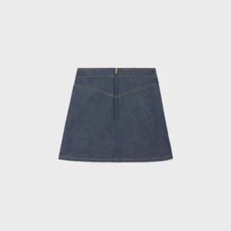 Minifalda Trapeze en denim Raw Wash Minifalda Trapeze en denim Raw Wash
