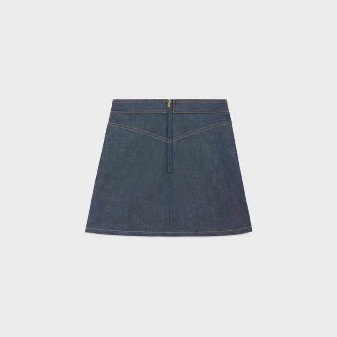 Minifalda Trapeze en denim Raw Wash Minifalda Trapeze en denim Raw Wash