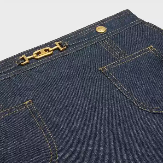 Minifalda Trapeze en denim Raw Wash Minifalda Trapeze en denim Raw Wash