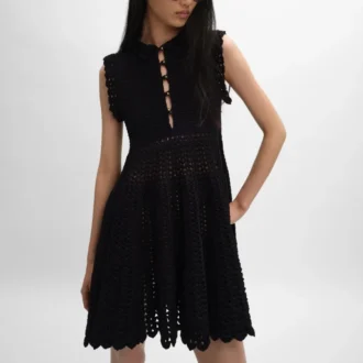 Minivestido de croché de algodón