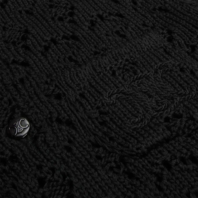 Minivestido de punto calado de algodón Minivestido de punto calado de algodón
