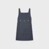 Minivestido imperio en denim Raw Wash Minivestido imperio en denim Raw Wash