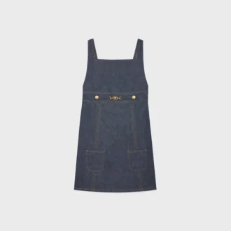 Minivestido imperio en denim Raw Wash