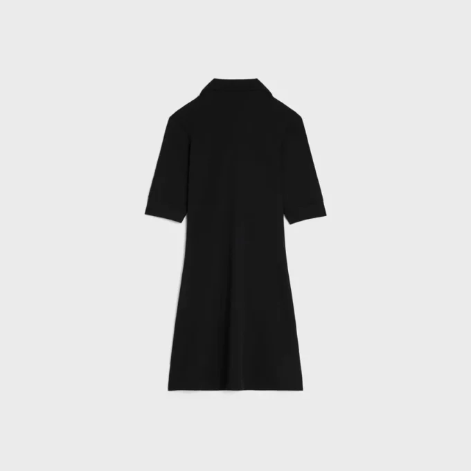 Minivestido polo de algodón acanalado Minivestido polo de algodón acanalado