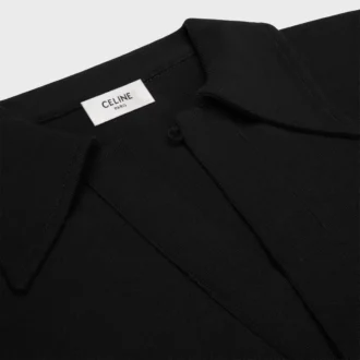 Minivestido polo de algodón acanalado