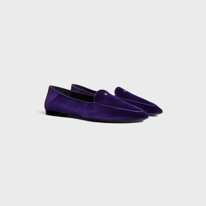 Mocasines Aura con Triomphe en terciopelo