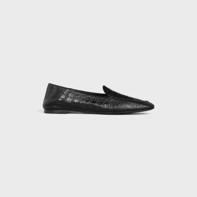 Mocasines Aura en piel de cordero con estampado de cocodrilo Mocasines Aura en piel de cordero con estampado de cocodrilo