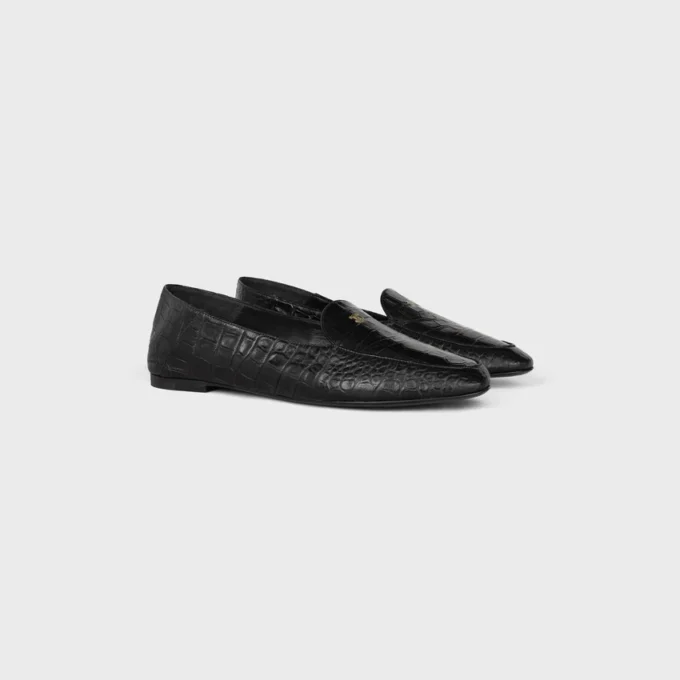 Mocasines Aura en piel de cordero con estampado de cocodrilo Mocasines Aura en piel de cordero con estampado de cocodrilo