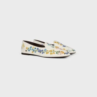 Mocasines Aura en terciopelo bordado con flores