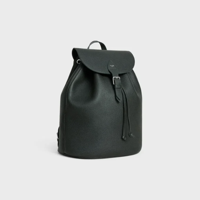 Mochila grande Folco en piel de becerro granulada