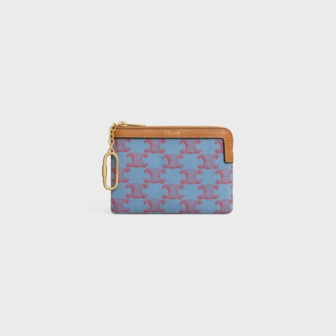 Monedero de tejido con estampado Triomphe Monedero de tejido con estampado Triomphe