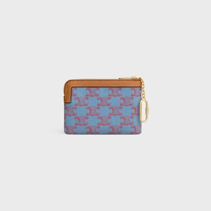 Monedero de tejido con estampado Triomphe Monedero de tejido con estampado Triomphe