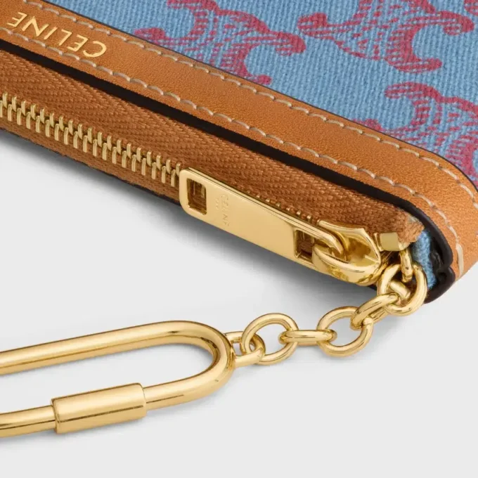 Monedero de tejido con estampado Triomphe Monedero de tejido con estampado Triomphe