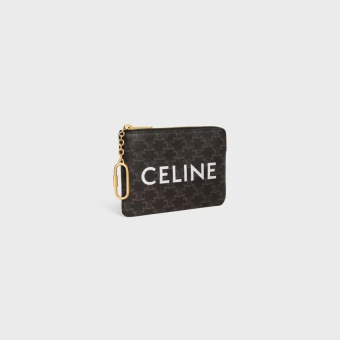 Monedero en Triomphe Canvas con estampado CELINE Monedero en Triomphe Canvas con estampado CELINE