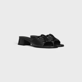 Mules CELINE Clemence en piel de cordero y piel de becerro charol