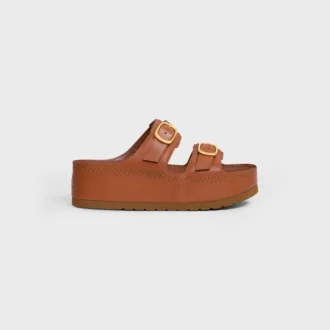 Mules con cuña Polly de CELINE en piel de becerro