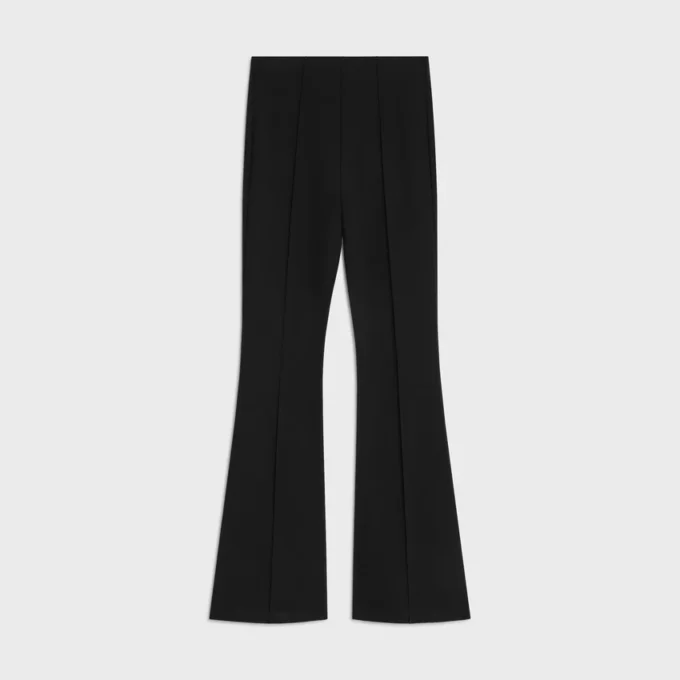 Pantalones acampanados de jersey de viscosa Pantalones acampanados de jersey de viscosa
