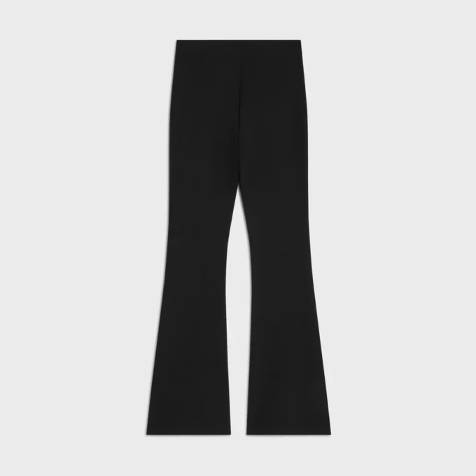 Pantalones acampanados de jersey de viscosa Pantalones acampanados de jersey de viscosa
