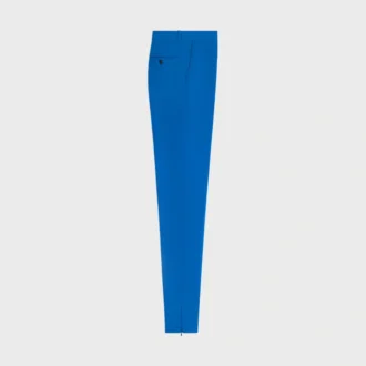 Pantalones ajustados de gabardina de lana elástica