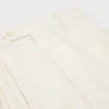Pantalones cortos Masculin con triple pliegue en lana a rayas Pantalones cortos Masculin con triple pliegue en lana a rayas