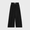 Pantalones de chándal acampanados de felpa de algodón Pantalones de chándal acampanados de felpa de algodón