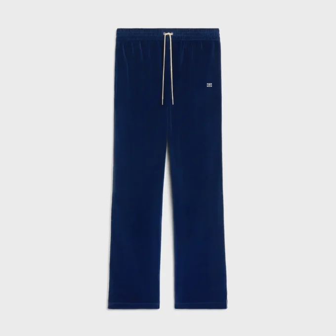 Pantalones de chándal en jersey de terciopelo Pantalones de chándal en jersey de terciopelo
