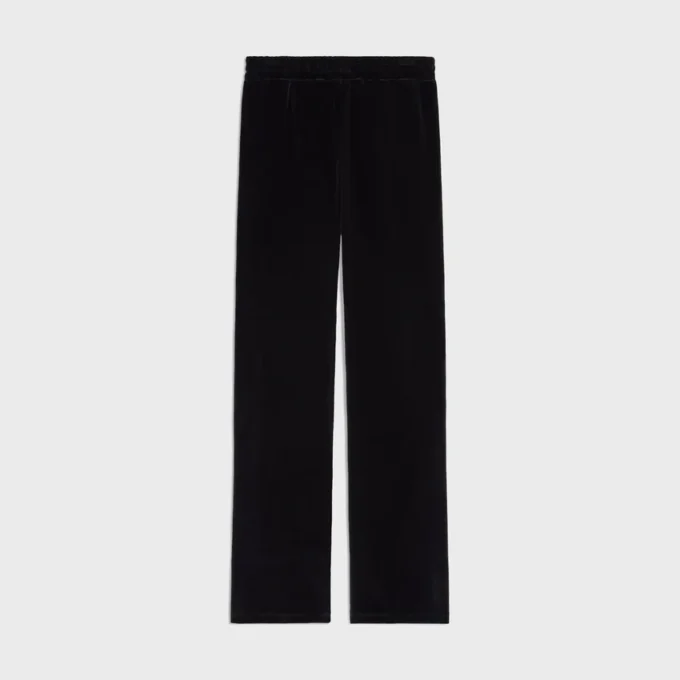 Pantalones de chándal en jersey de terciopelo Pantalones de chándal en jersey de terciopelo